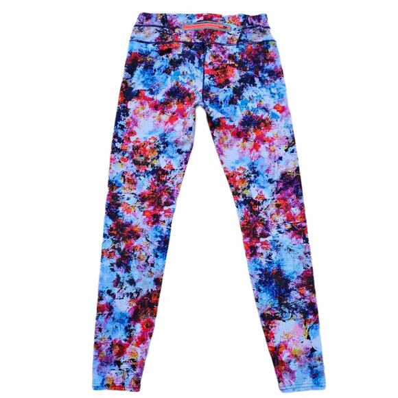 Floral Athletic Legging Athleta Hypersonic Sonar Tight Size M Stretch Athleisure - Picture 10 of 10